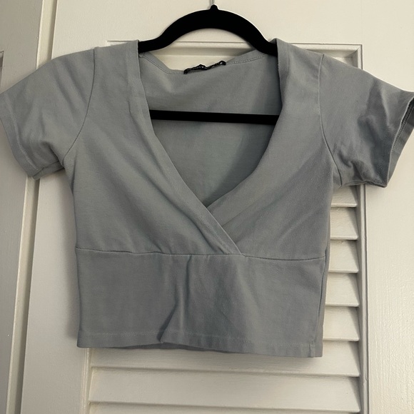 Brandy Melville Tops - Brandy Melville Blue Crop Top